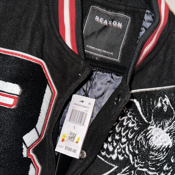 Men’s Reasons Letter Patch Jacket - Picture 2 of 4